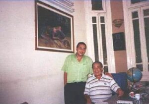 الفنان إسماعيل دياب مع د. احمد خالد توفيق 1