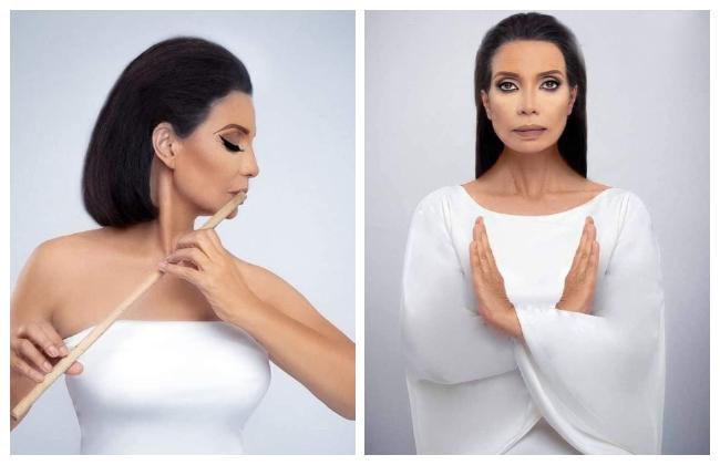 الفنانة سوسن بدر بإطلالة فرعونية