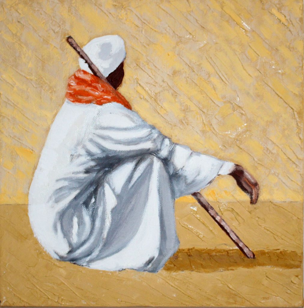عصا الجنوبي في لوحات المريخي: حواء الضلع المستقيم 243249791 300137651920748 562082552050848815 n