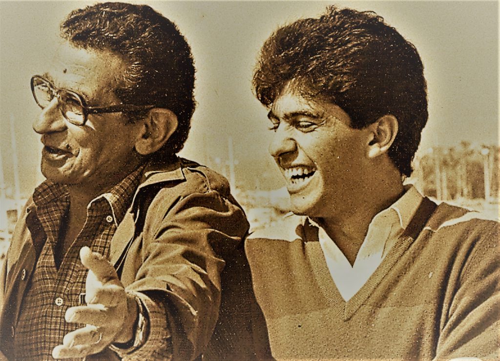 فى كان مع محسن وميشيل بيكولى 19851222
