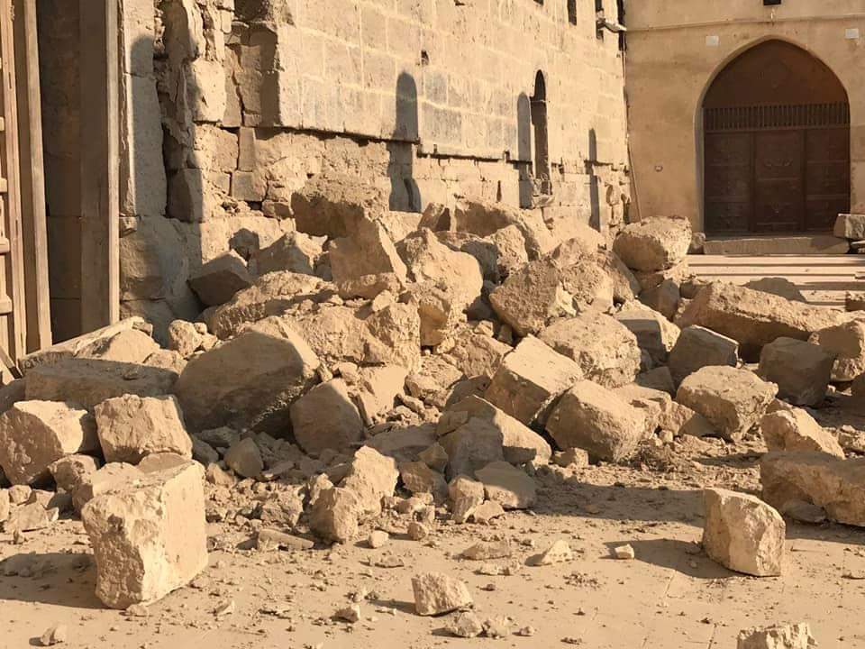 سقوط الجدران بالدير الأبيض في سوهاج