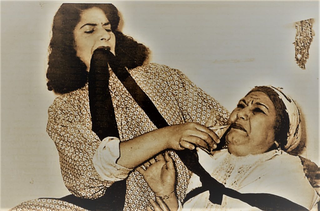 زينات صدقي في مشهد من أحد أفلامها