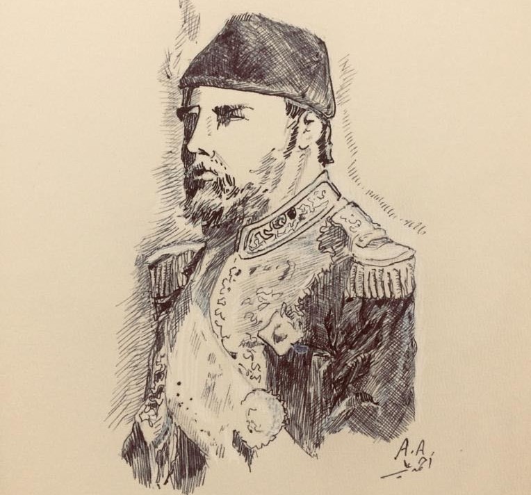 بورتريه الخديو اسماعيل رسوم أحمد علي توفيق