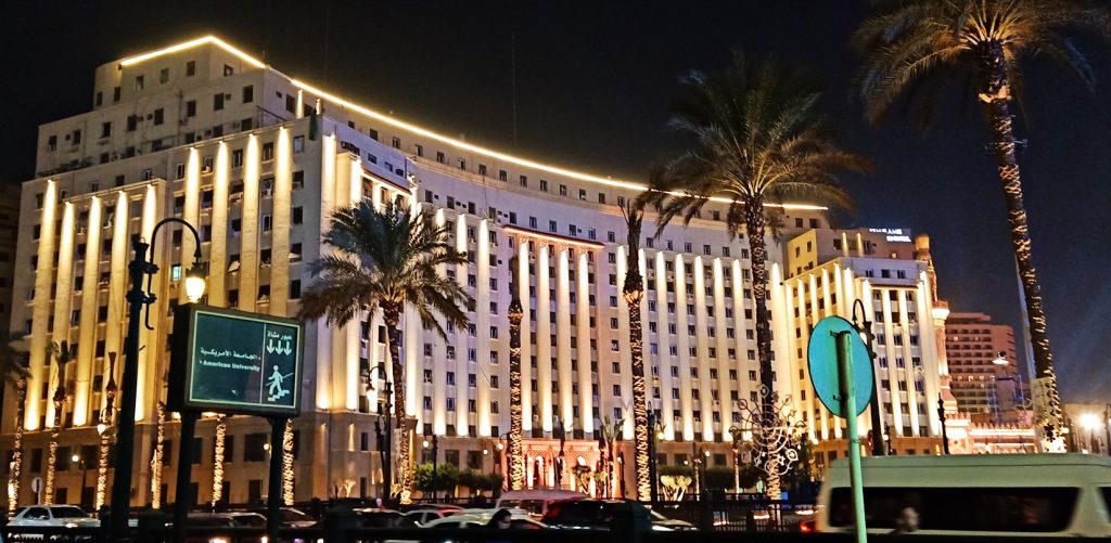 The Mogamma at night