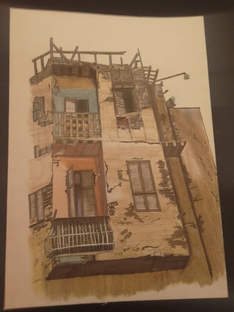 إحدى العمارات القديمة بالمنصورة
