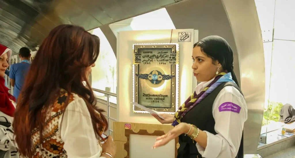 معرض فني يوثق أول طابع بريد للكشافة المصرية في المتحف القومي للحضارة scout stamp 6