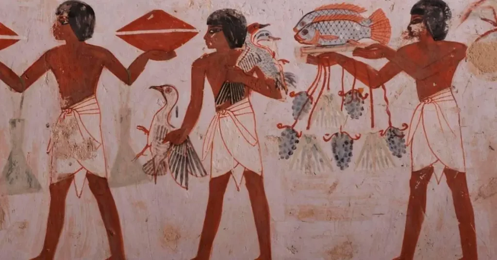 جدارية احتفالات شم النسيم قديما.. الصورة مشاع إبداعي